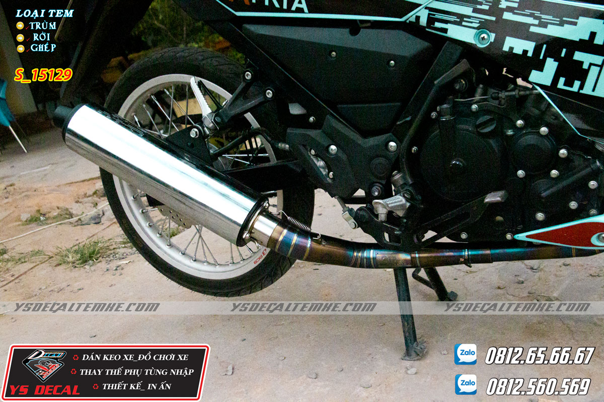 Tem rời Satria xanh đen