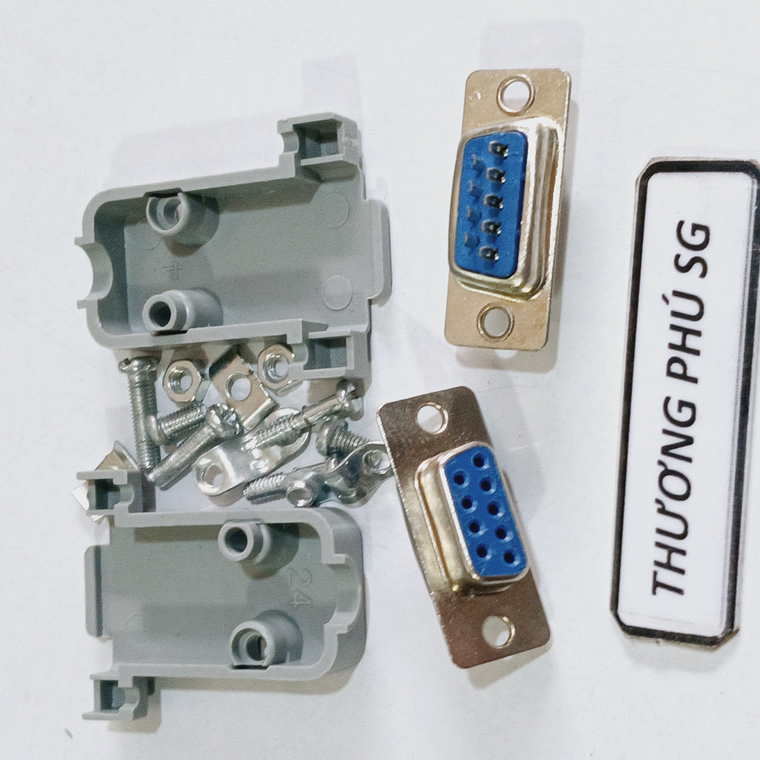 Đầu hàn Com 9 (DB9) / Com 9 Lổ Cái (DB9F - 9M Lổ Cái) (Bao gồm võ nhựa)