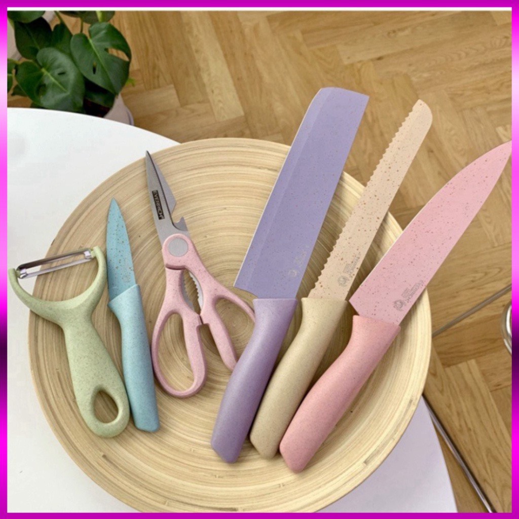BỘ DAO KÉO 6 MÓN LÚA MẠCH Được chọn mẫu SỊN SÒ SIÊU SẮC BÉN