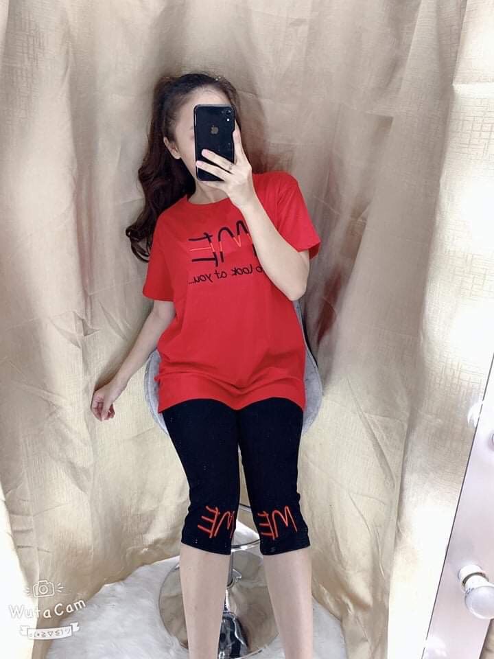 Bộ lửng ngố mặc nhà thêu chữ ME ( có size đại )