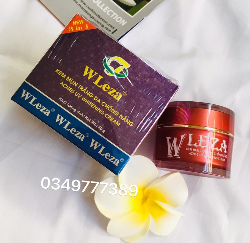 Kem ngừa mụn trắng da chống nắng Wleza 40g giá rẻ