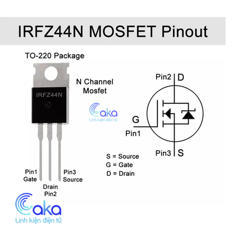 IRFZ44 IRFZ44N - MOSFET 49A 55V Z44