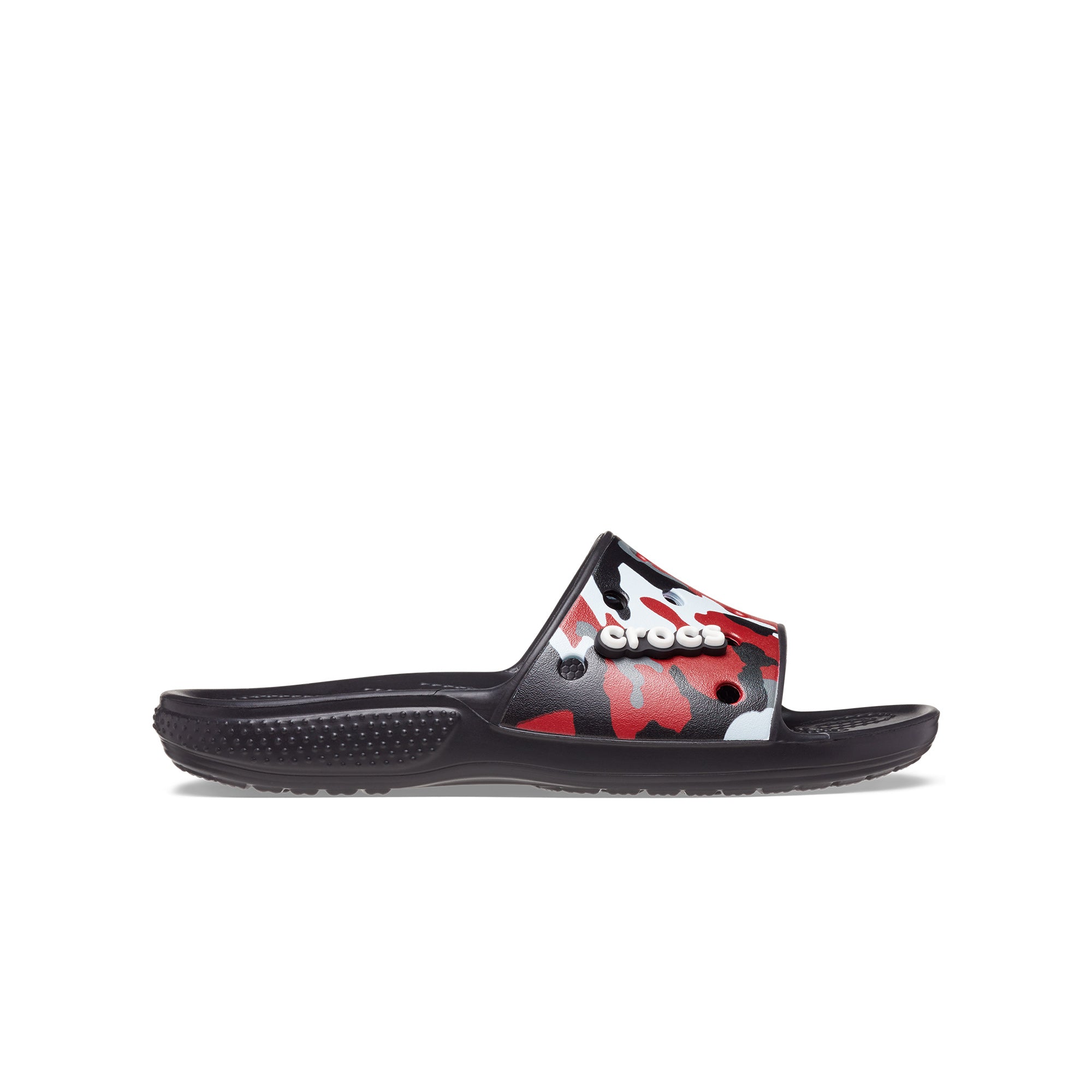 Dép quai ngang trẻ em crocs camo classic - black/red