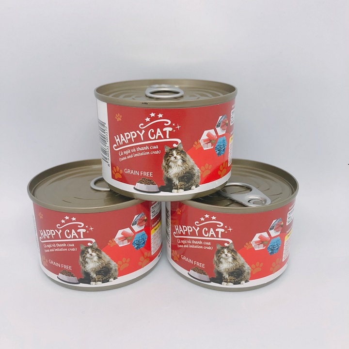 Pate lon cho mèo HAPPY CAT 160g - [Nông Trại Thú Cưng]