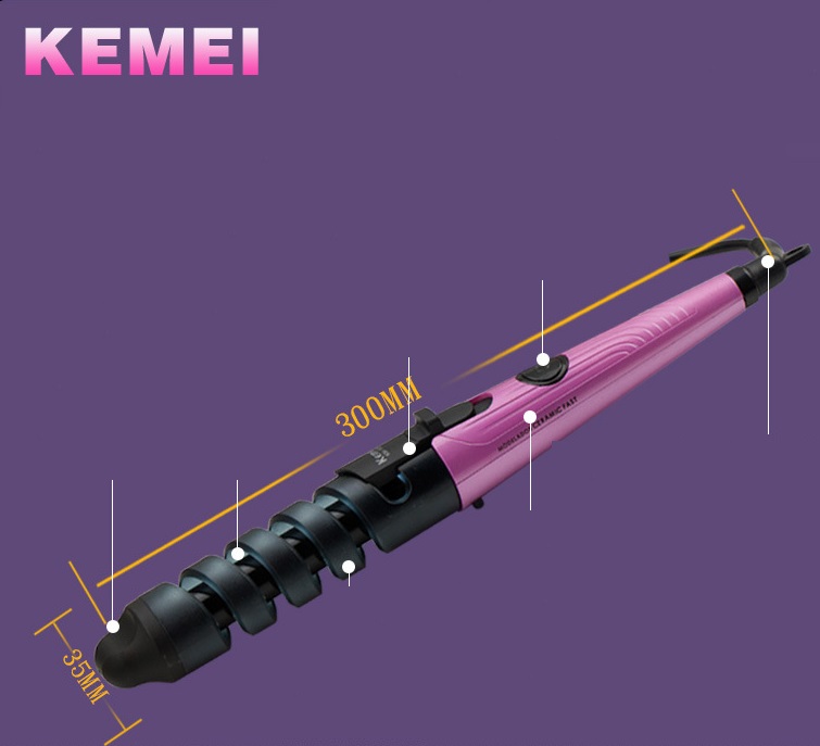 Máy Uốn Tóc Xoắn Ceramic KEMEI 1026