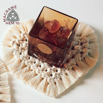 Macrame Heart Coaster, A Good Product To Keep Your Table Dry