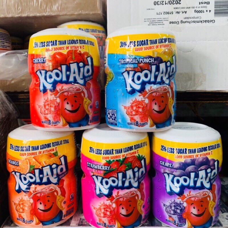 Bột trái cây Kool Aid hộp 538g hàng Mỹ