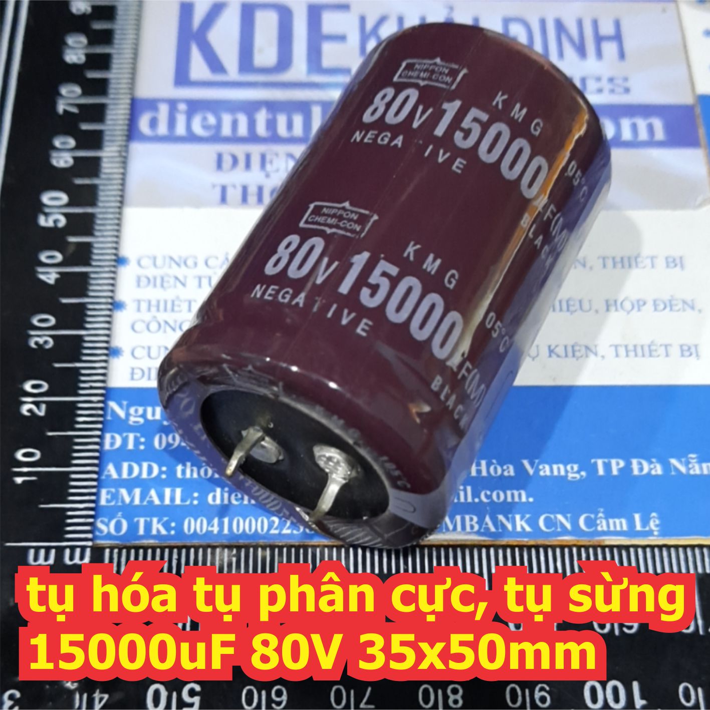 tụ hóa tụ phân cực, tụ sừng 15000uF 80V 35x50mm