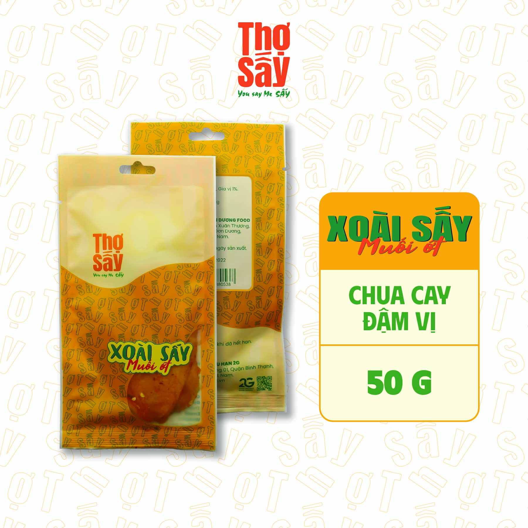 Xoài Sấy Muối Ớt Thợ Sấy