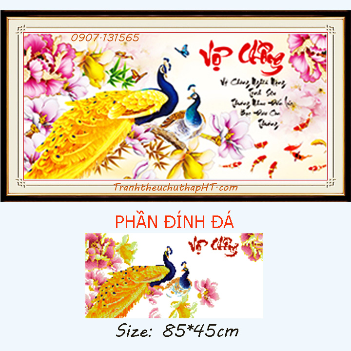 Tranh đính đá Vợ chồng DF394: 85*45cm - Tự đính