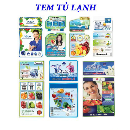 Miếng dán - decal - tem dán tủ lạnh các loại | SỈ - LẺ CHO THỢ|