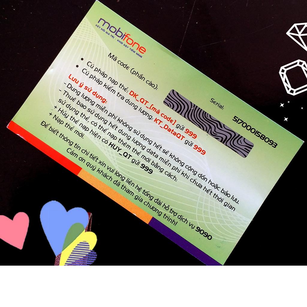 Combo 100 thẻ data 3G Mobifone loại 1,4Gb