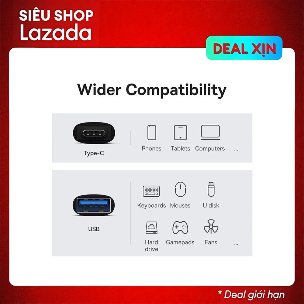 Đầu chuyển OTG cao cấp Baseus TypeC to USB-A LVL002
