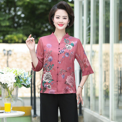 Áo sơ mi trung niên ( hoa thược dược 181)
