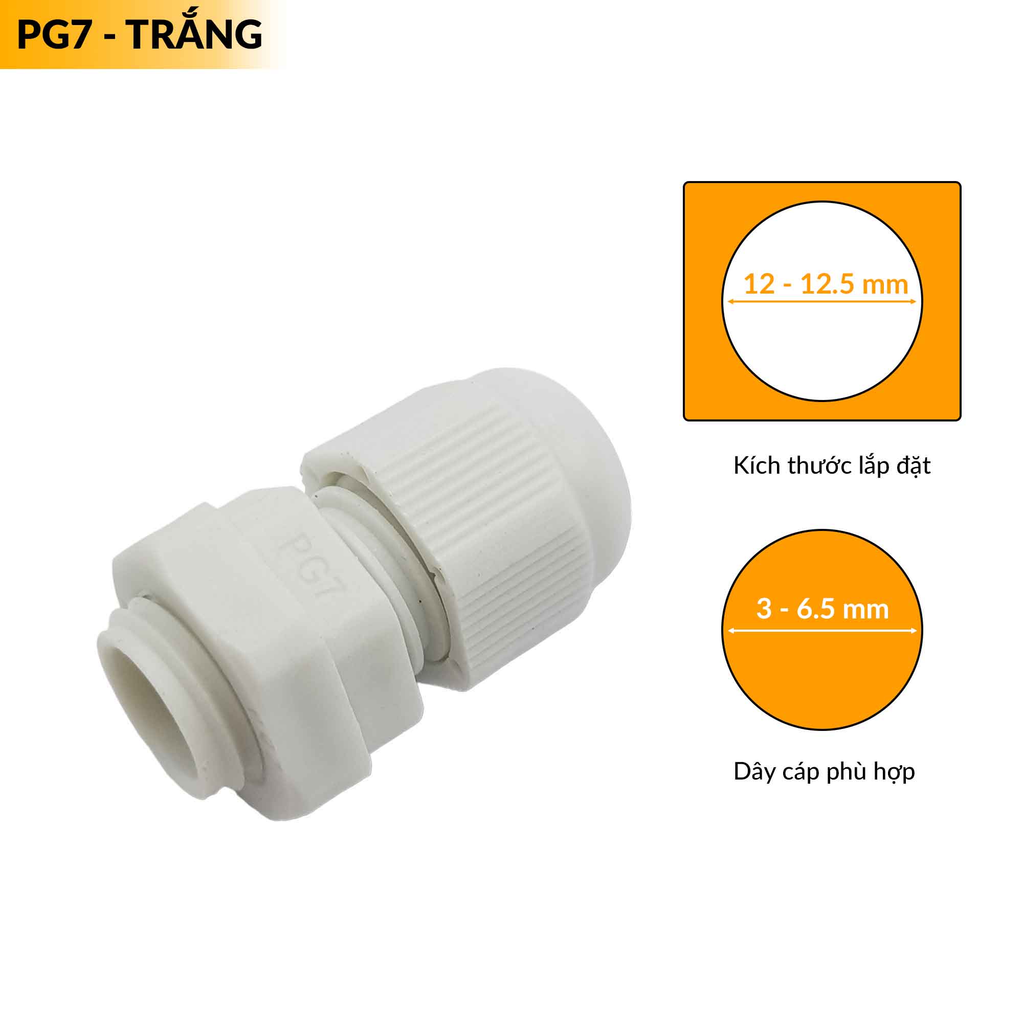 Ốc siết cáp nhựa (luồn dây điện)
