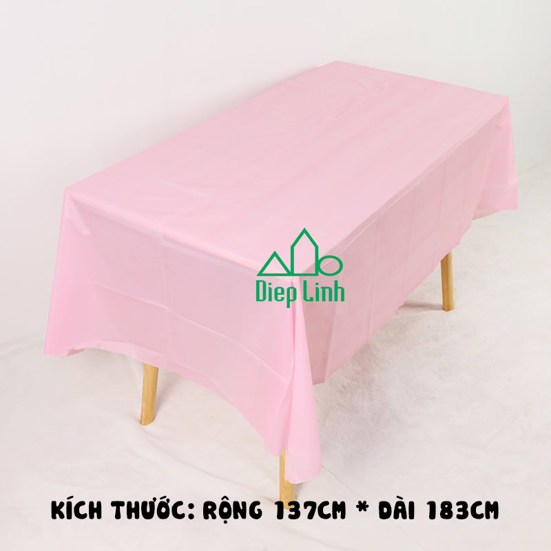 Khăn trải bàn trang trí sinh nhật đủ màu trơn