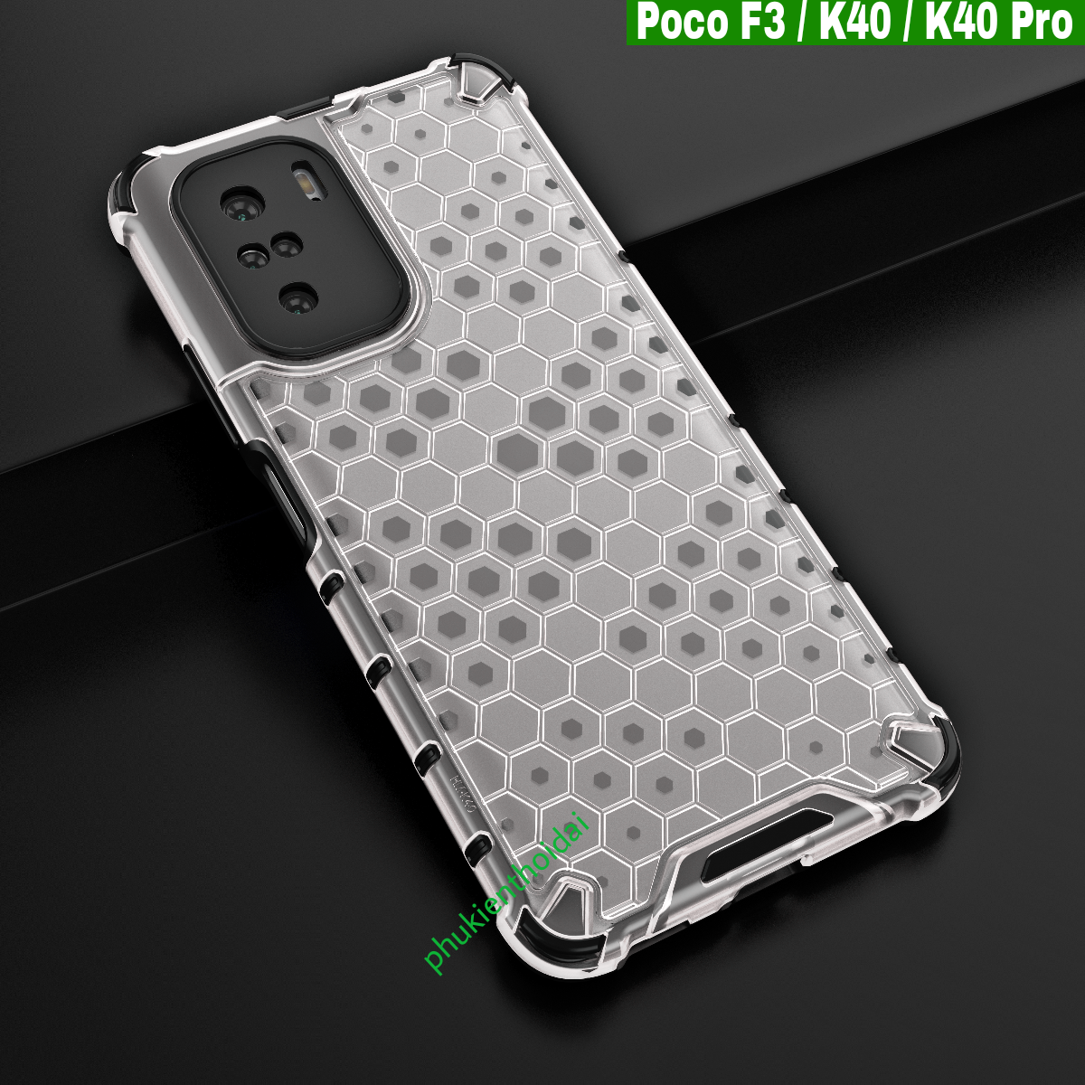 Ốp lưng tổ ONG Redmi K40 / K40 Pro / Poco F3 dùng chung kiểu dáng UAG chống sốc
