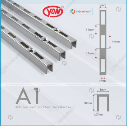 Thanh ray gắn tường đơn A1 | Hàng YON nhập khẩu