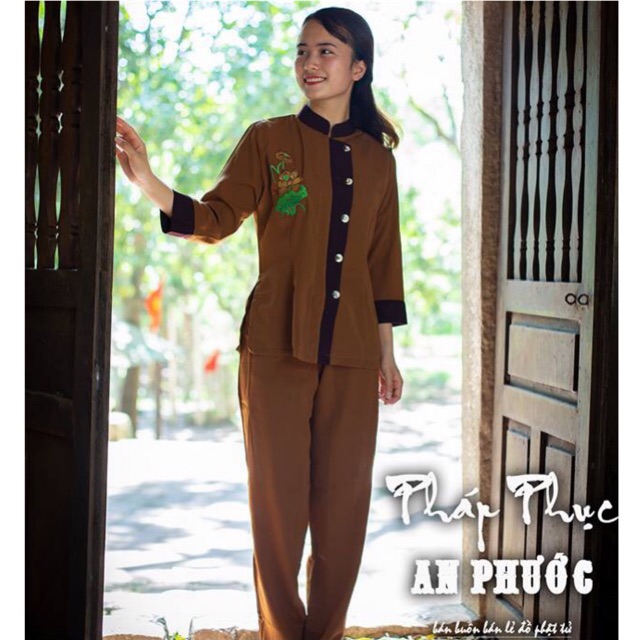 Đồ Lam Đi Chùa - Bộ Cúc Lệch