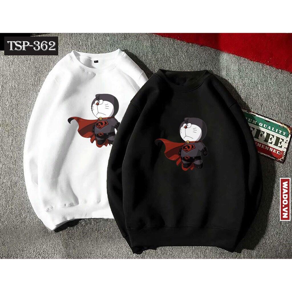 Áo sweater thu đông doreemon 1 có big size đến 100kg nỉ bông dày