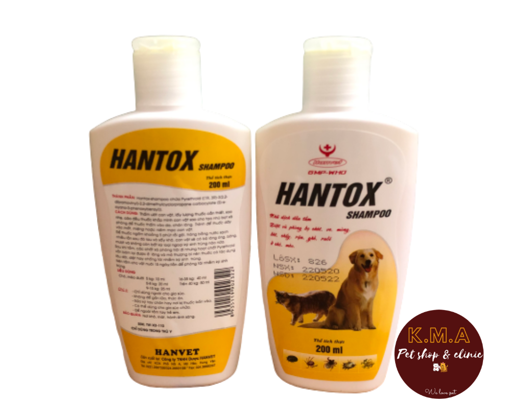 SỮA TẮM CHÓ, MÈO - HANTOX SHAMPOO 200ML