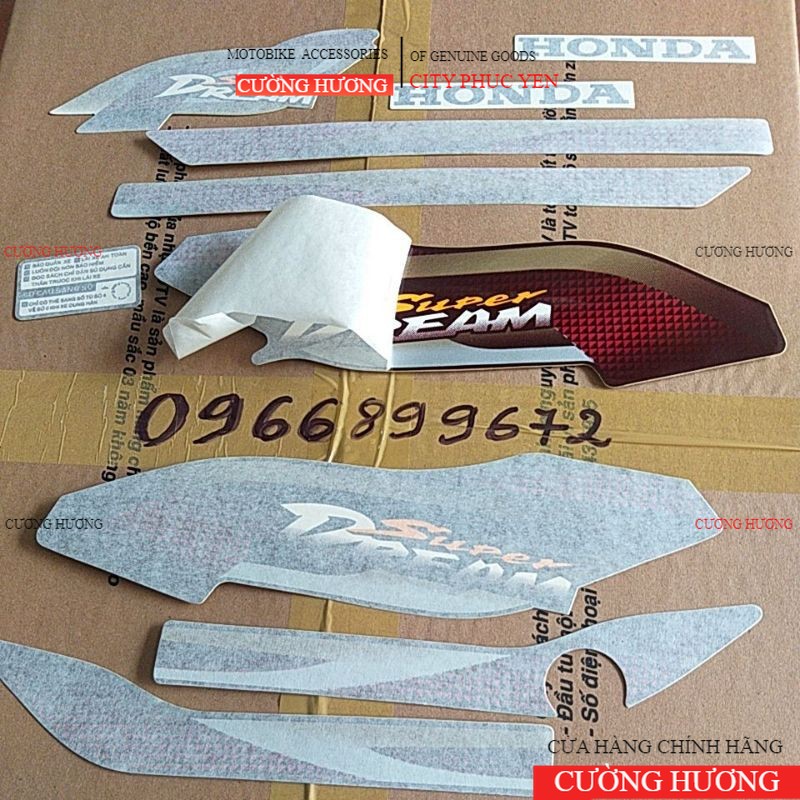 Tem xe dream việt 2004 loại tem kẻ 3 lớp - phụ tùng xe máy ch