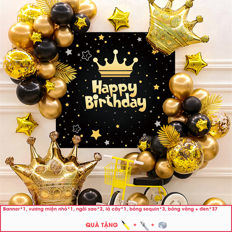 Set bóng trang trí sinh nhật bé trai và bé gái