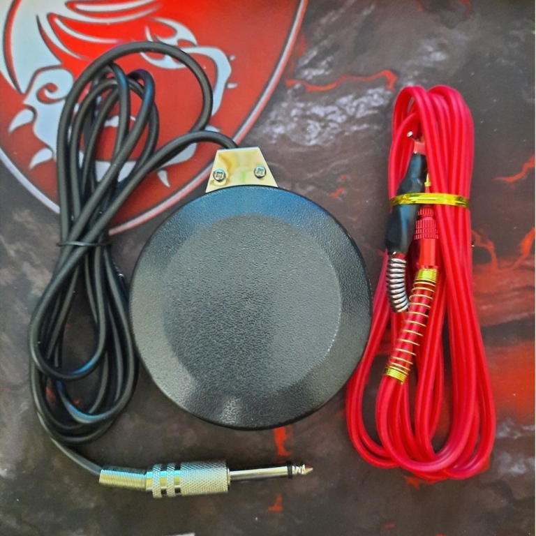 Cặp bàn đạp tròn + dây móc xăm hình