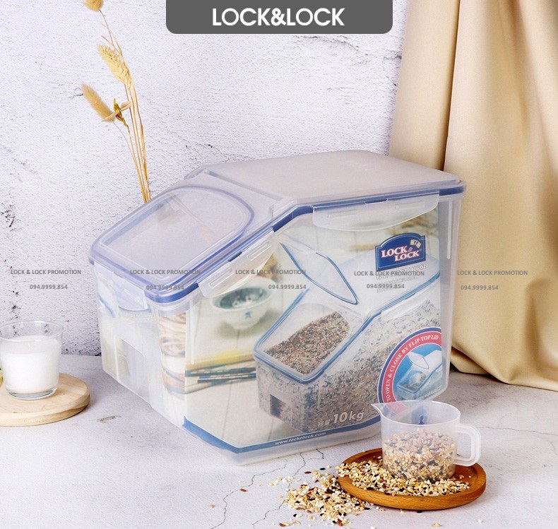 [HCM]Hộp bảo quản gạo Lock&Lock HPL510 ( 10kg )