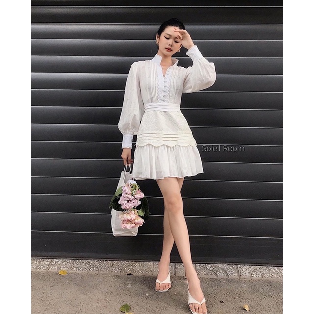 Váy trắng dáng đuôi cá eo tôn dáng CINDY DRESS