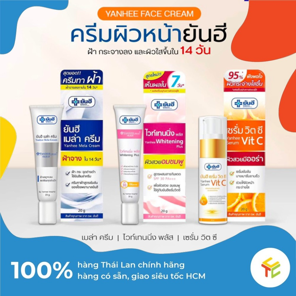 Combo Sạch Nám + Dưỡng Da Yanhee Thái Lan [Yanhee Mela Cream + Yanhee Serum Vit C]