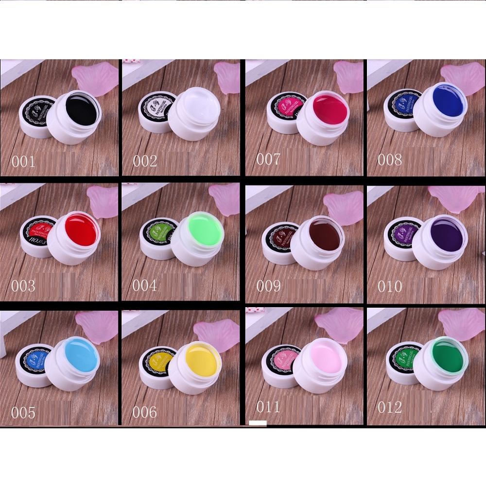 Set 12 Màu Vẽ Nail PY Gel Đặc