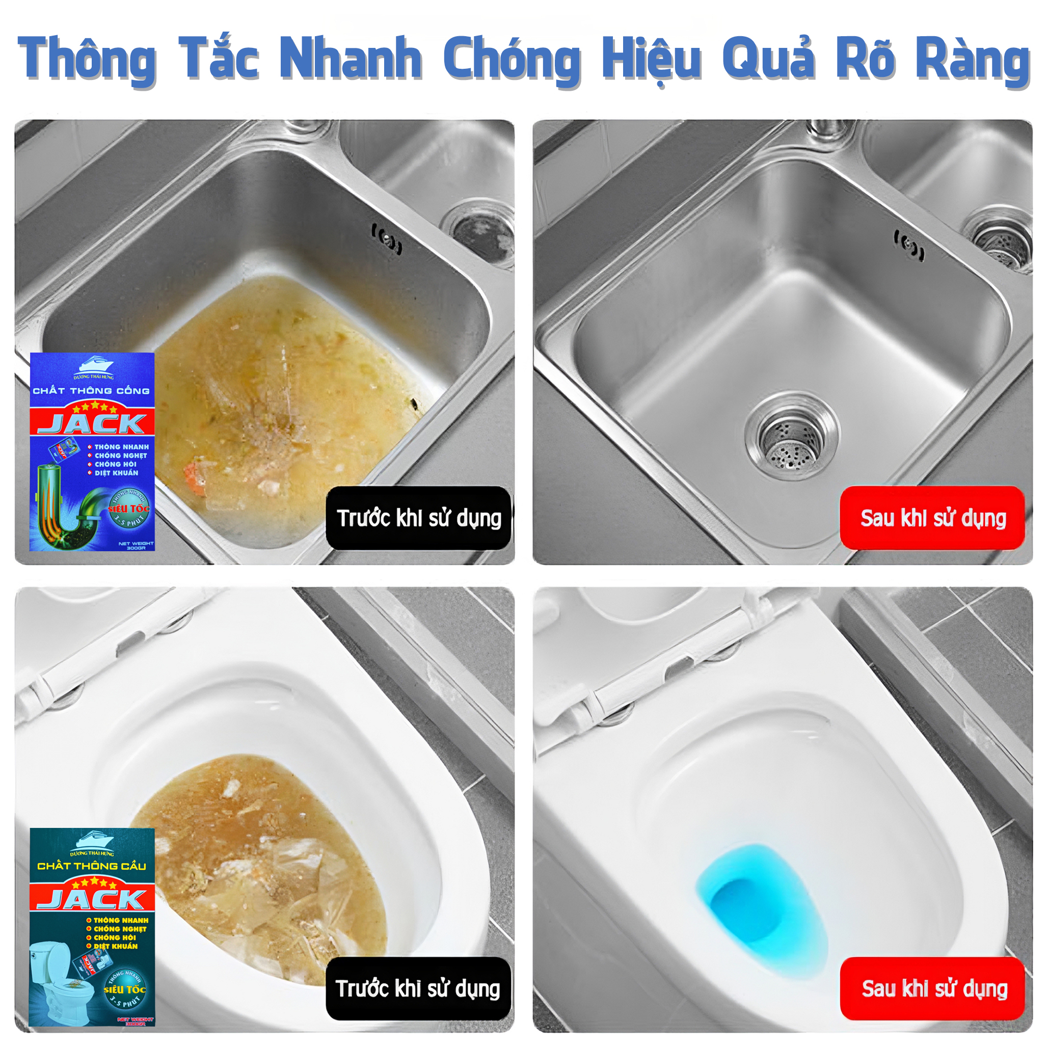 Bột Thông Cống, Thông Cầu Cực Mạnh Jack 300Gr