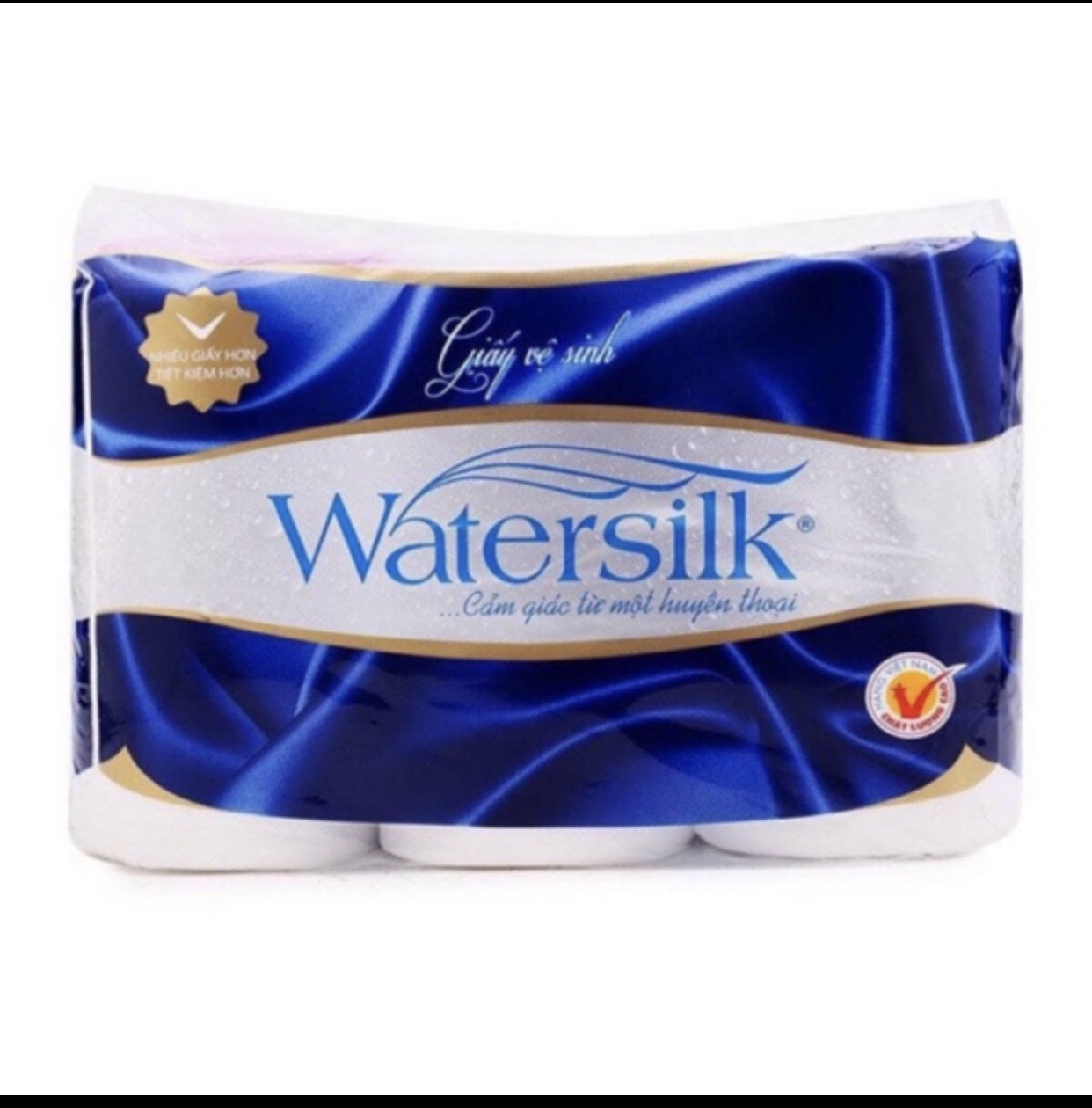 Bịch giấy vệ sinh Watersilk xanh 12 cuộn
