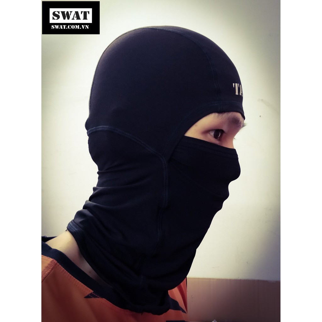 Giá Tốt-Khăn trùm đa năng Swat cao cấp 3in1 full đen -chống nắng- đi phượt -chống bụi-đội fullface