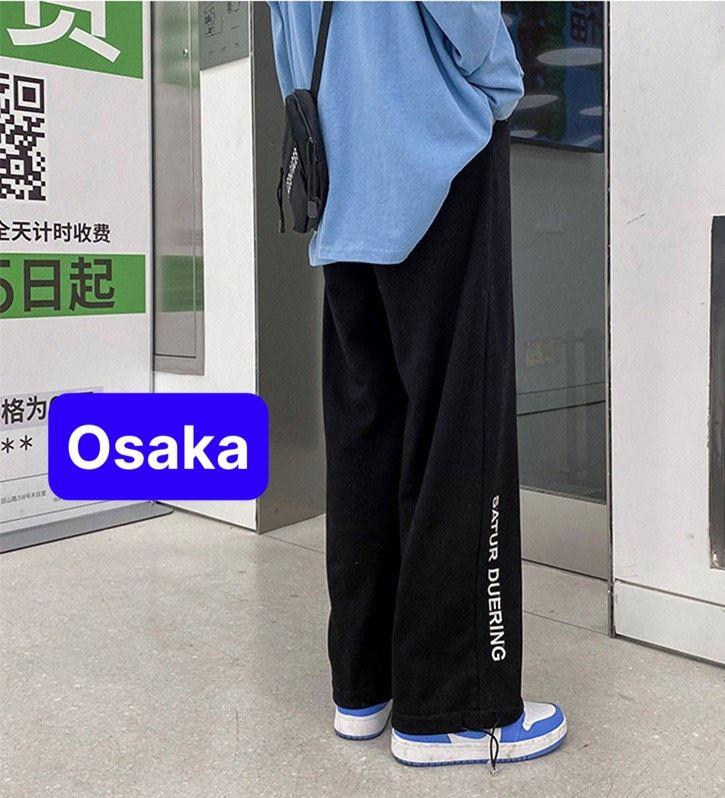 QUẦN JOGGER THỂ THAO NAM NỮ ỐNG RỘNG SUÔNG RÚT DÂY SATUR CAO CẤP NHẬT BẢN - OSAKA FASHION