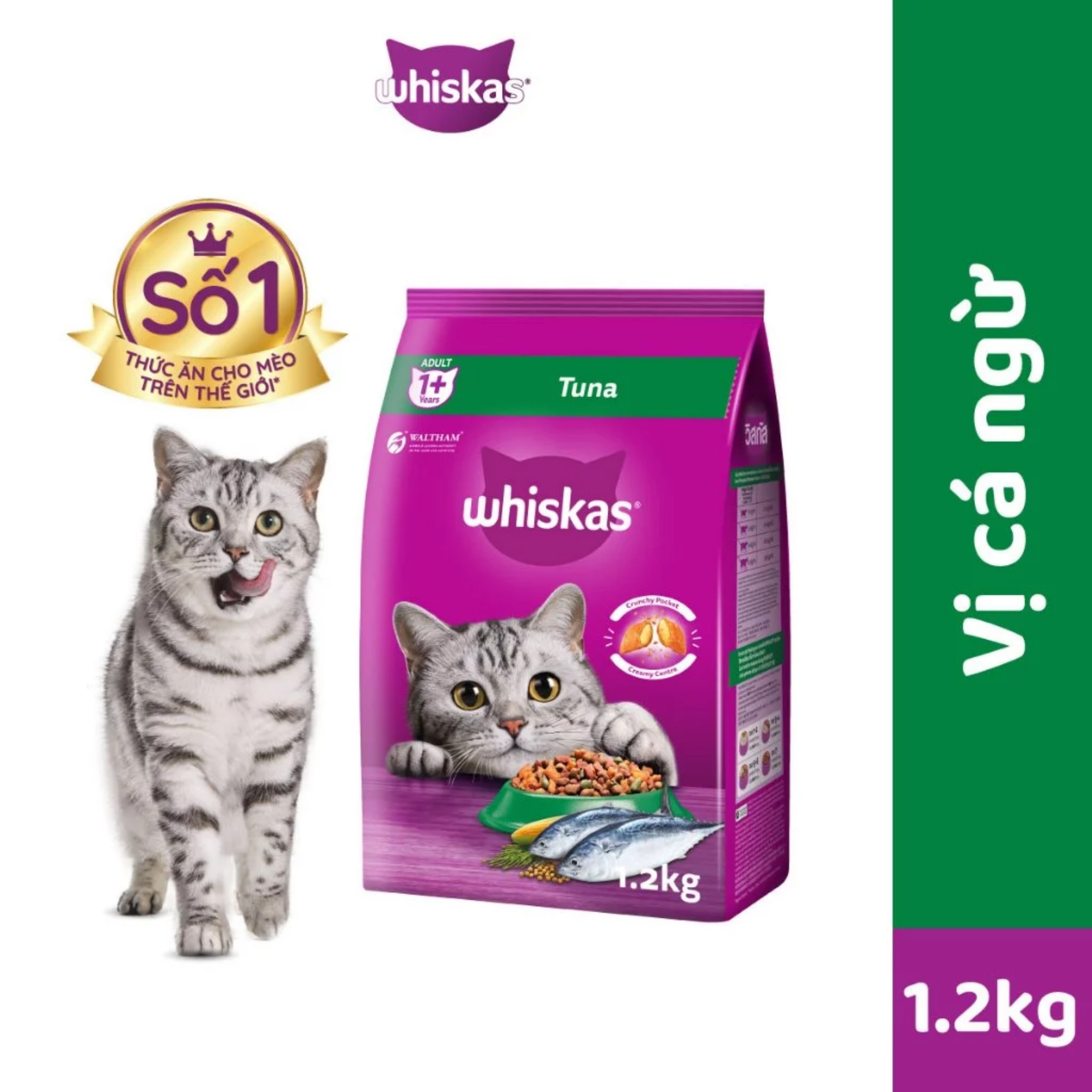 Hạt thức ăn khô cho mèo WHISKAS từ 2 tháng tuổi