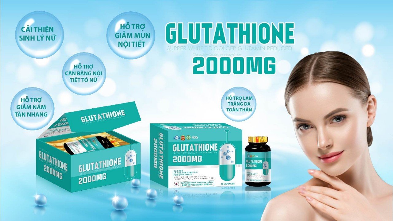 Viên uống trắng da toàn thân Glutathione 2000mg giúp cải thiện sinh lý nữ