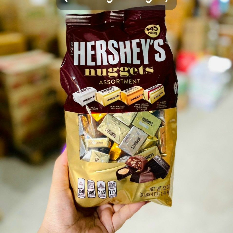 [Date T1/2023] Kẹo Socola Hershey Nuggets Assortment 145 pieces Mỹ