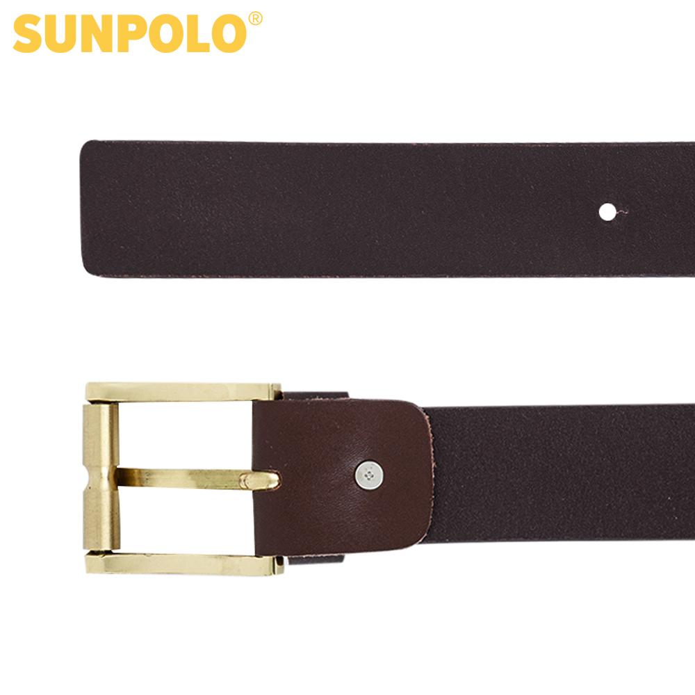 Thắt Lưng Nam Da Bò Khóa Đồng SUNPOLO BELT28