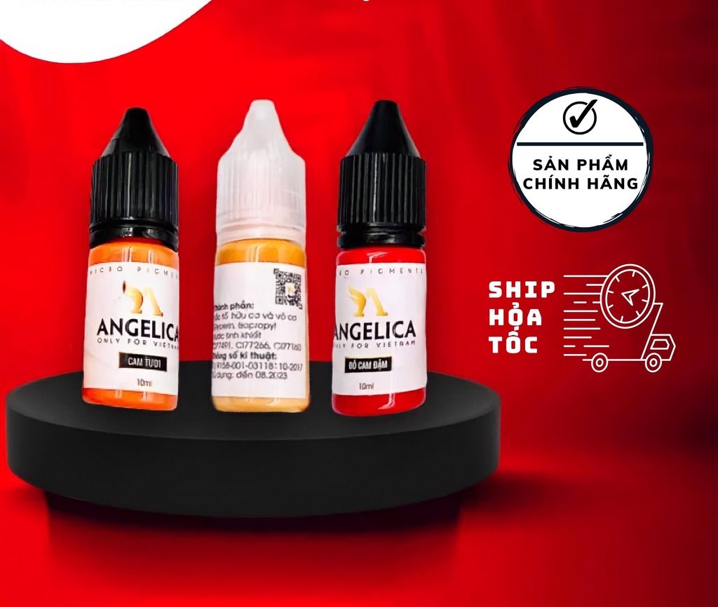 Mực angelica việt siêu đậm phun mày môi mí