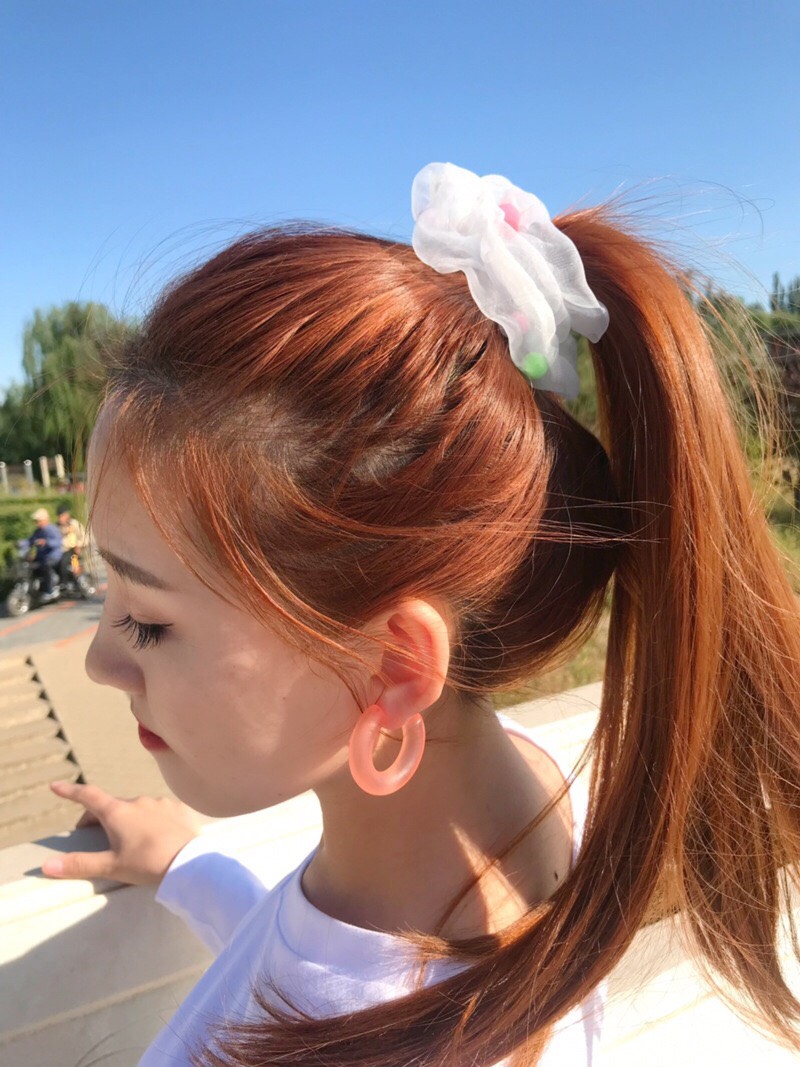 [HCM]Buộc Tóc Scrunchies BomBom Hạt Trân Châu Nhiều Màu Dễ Thương Cho Nữ PKHN0070