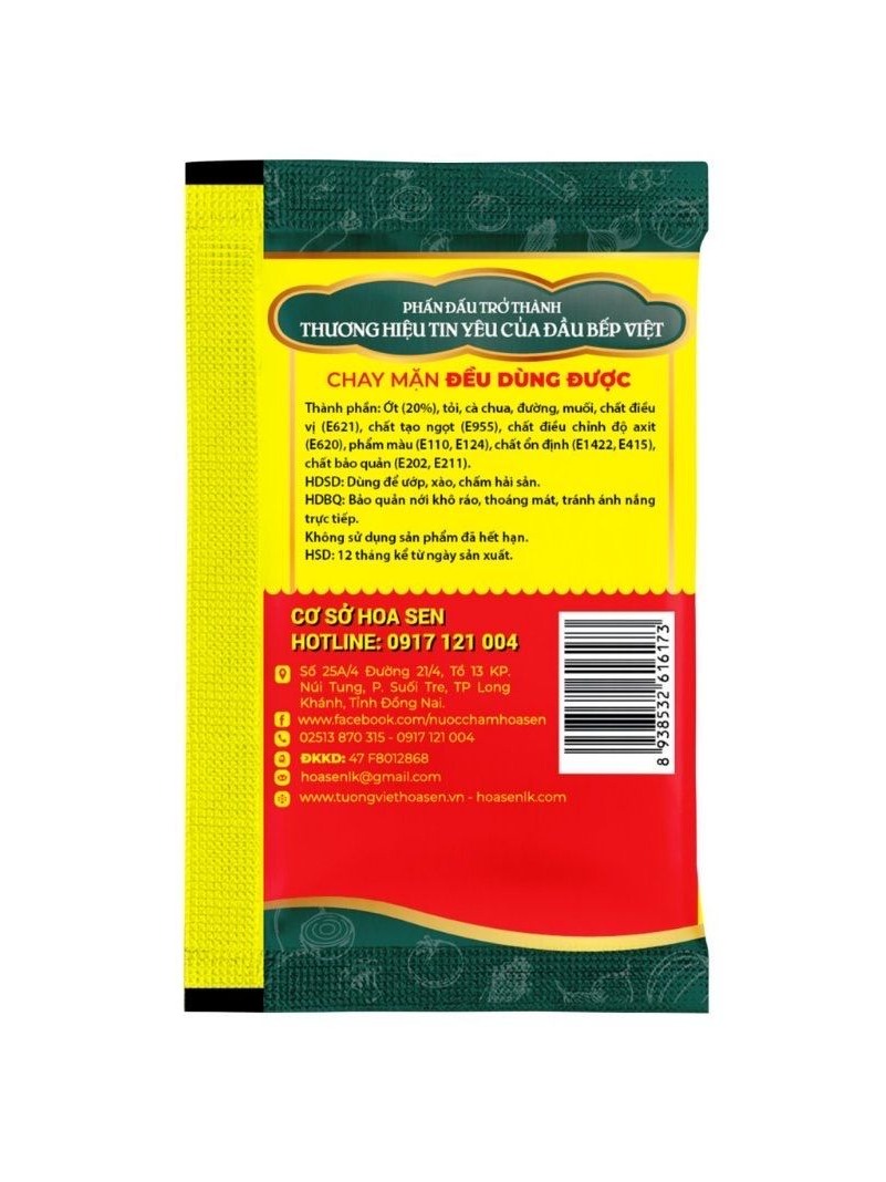 Tương Ớt Gói 15g MM/100 gói