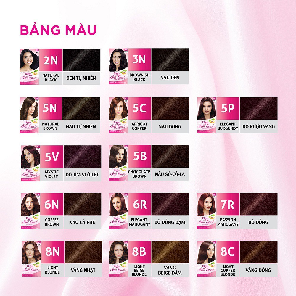 [HCM]Kem Nhuộm Tóc Bigen Silk Touch #5B Nâu Sôcôla