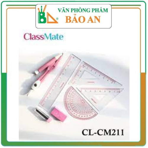 Bộ compa 7 món classmate cl-cm211, hồng , xanh dương