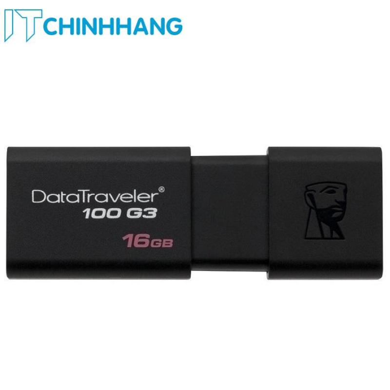 USB 3.0 Kingston Data Traveler 100G3 100MB/s 16GB (Đen) - HÃNG PHÂN PHỐI CHÍNH THỨC