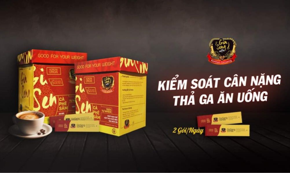 CÀ PHÊ SÂM GINSENG (GIẢM CÂN, ĐẸP DA, GIỮ DÁNG) (1 HỘP 30 GÓI)