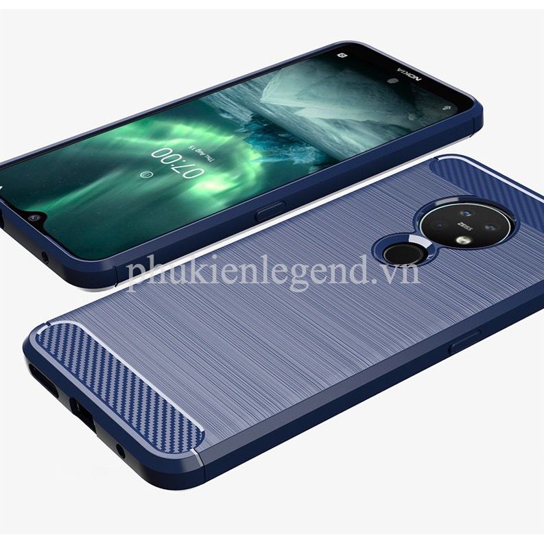 Ốp lưng chống sốc Vân Sợi Carbon RUGGER ARMOR dành cho Nokia 7.2