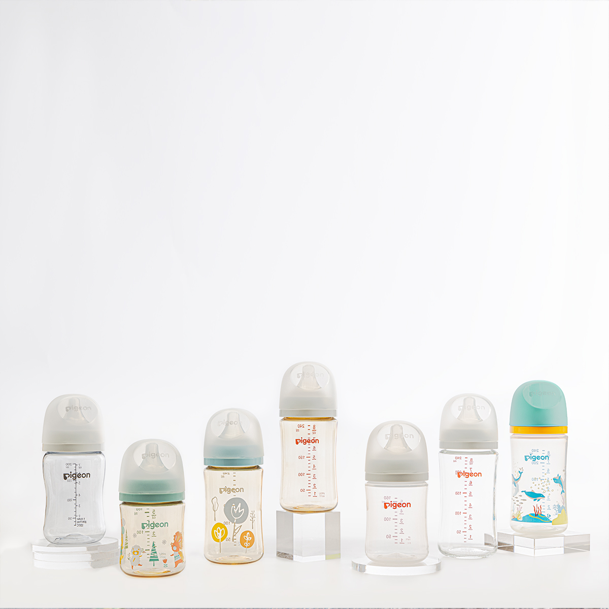 [New 2025] Pigeon Baby Accessories - Genuine Pigeon Anti-Colic Ppsu Bottle with Wide Neck for Newborns, Super Soft and Anti-Choking for Children 160Ml/240Ml - Many Patterns