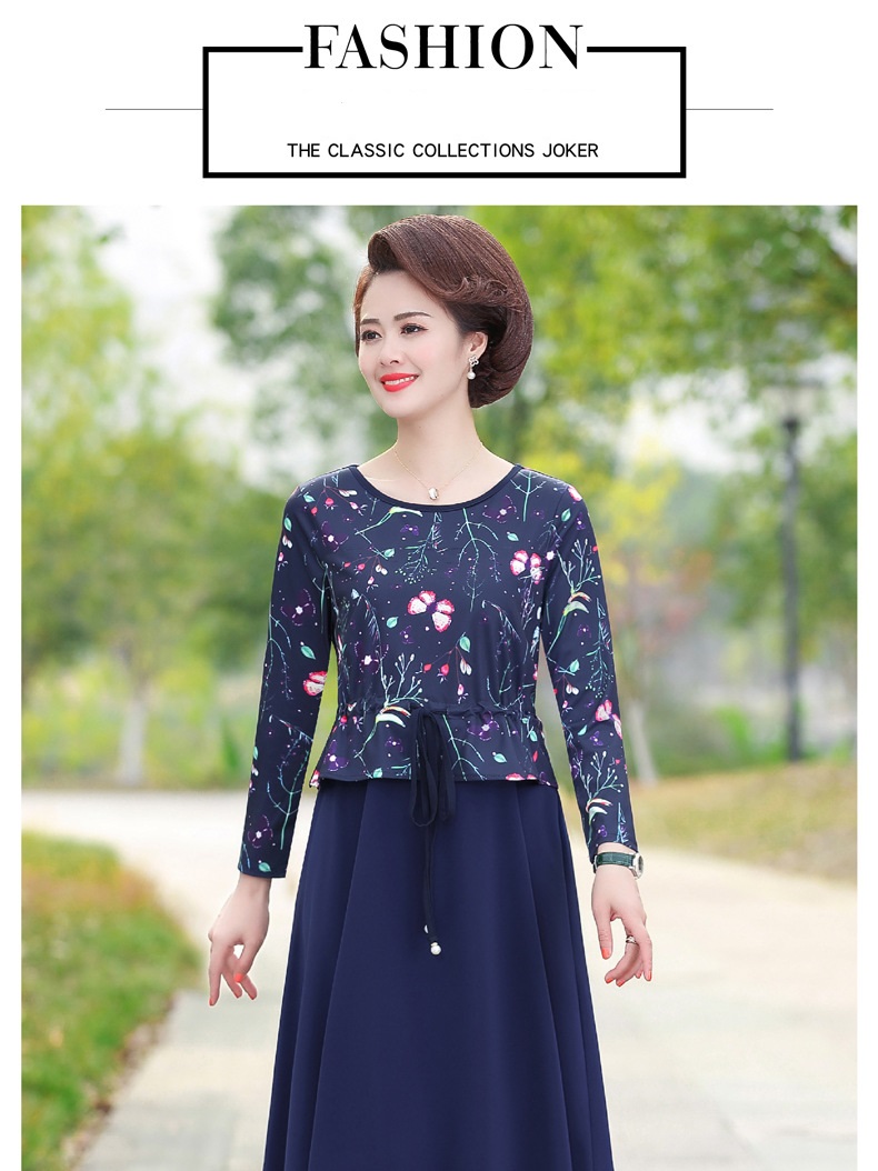 Đầm nữ trung niên tay dài